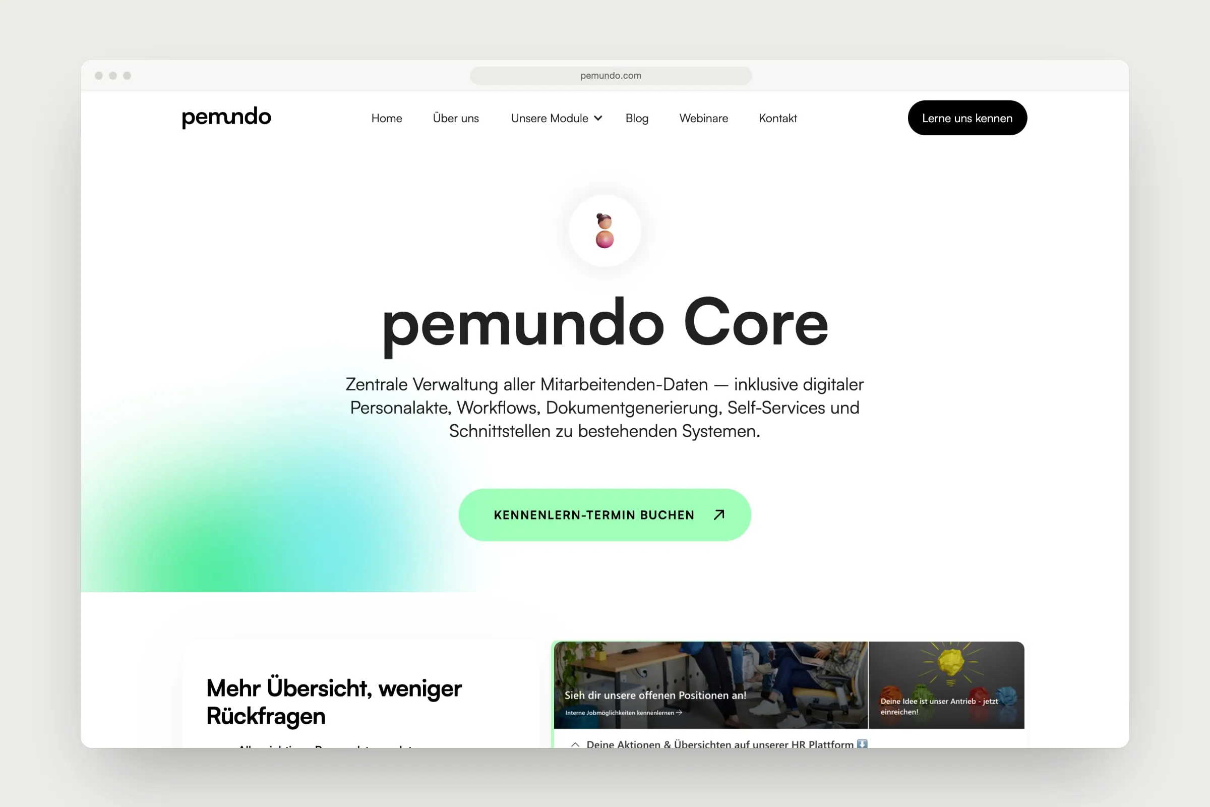 The module page for pemundo Core