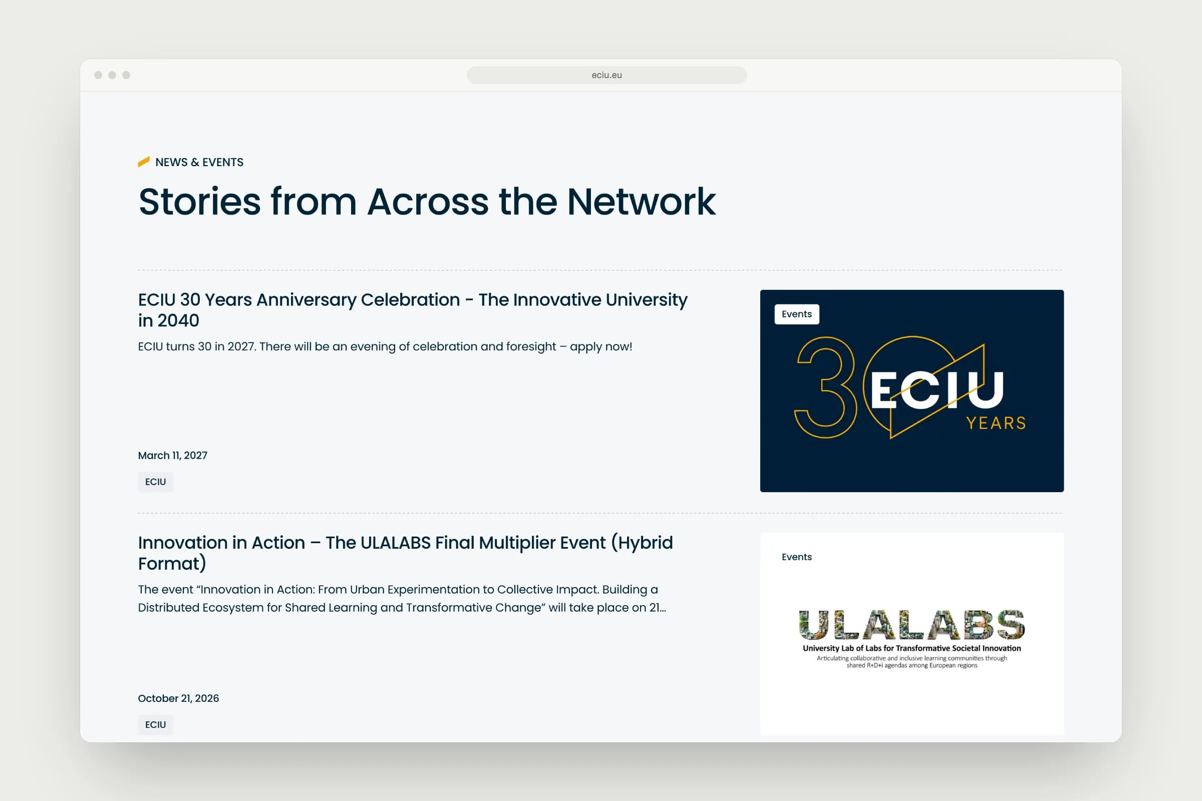 News and events on eciu.eu