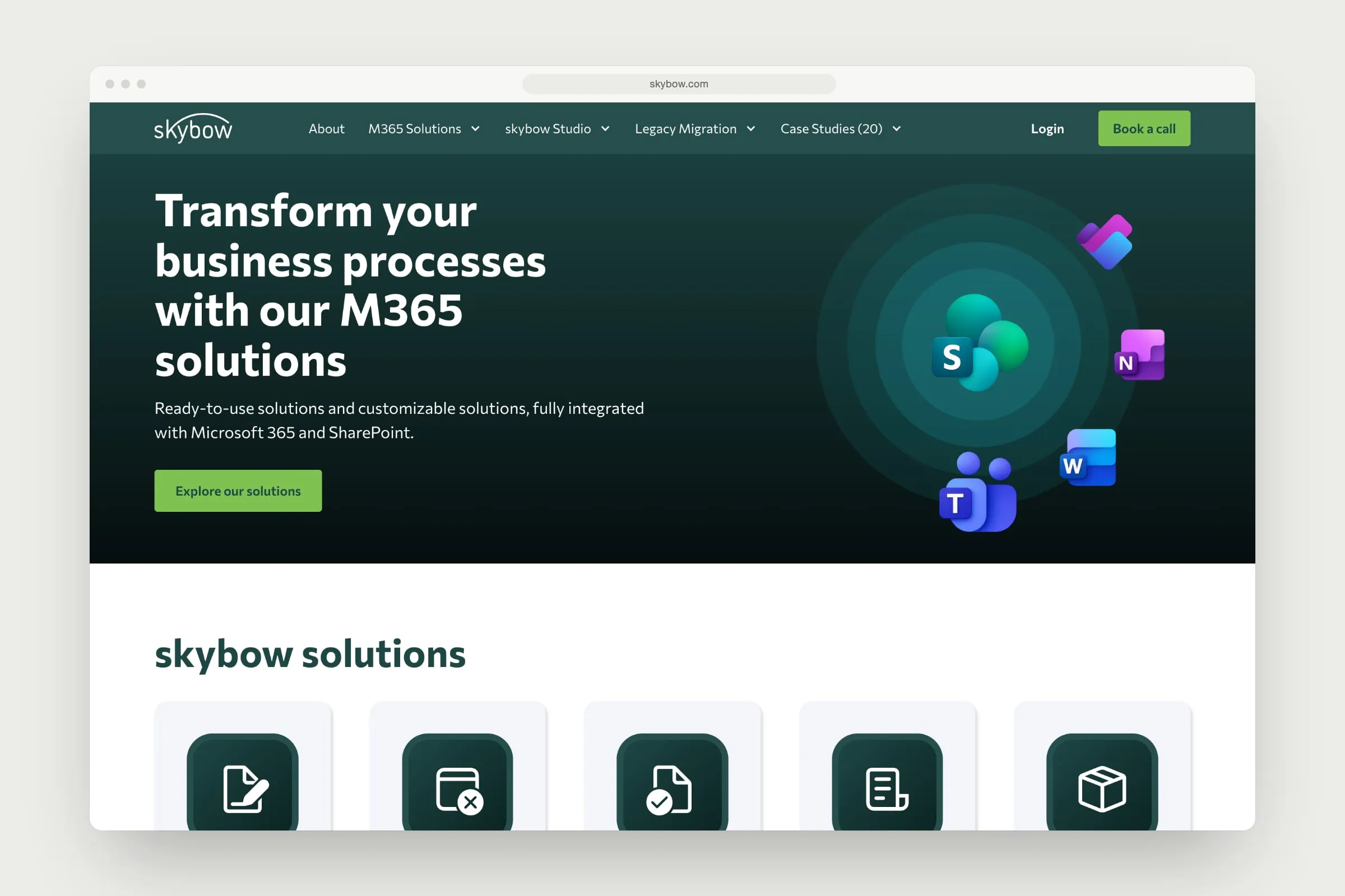 The overview of skybow’s Microsoft 365 solutions